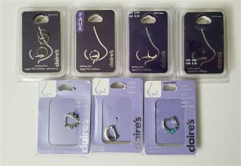 nose piercing prices at claire's.